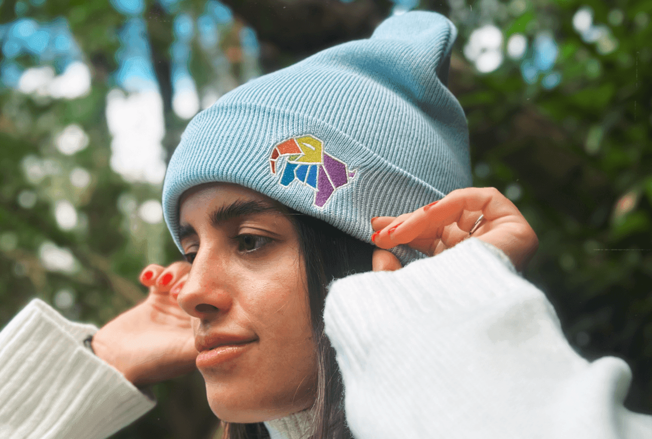 Twas Adult Beanies with Elephant Origami - Together we are Stronger UG