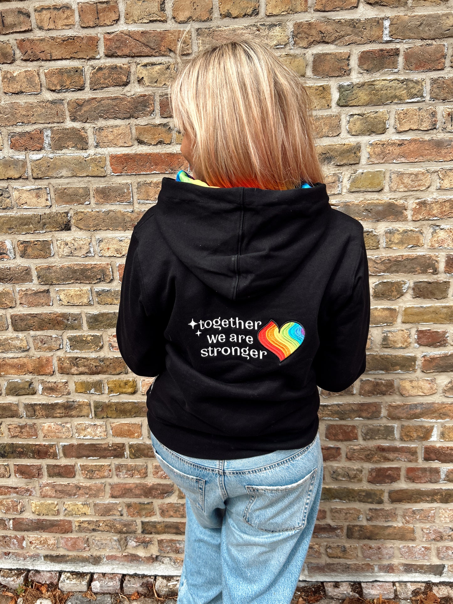 MITTERNACHTSSCHWARZER VOLLSTÄNDIG GEFÜTTERTER HOODIE FÜR ERWACHSENE