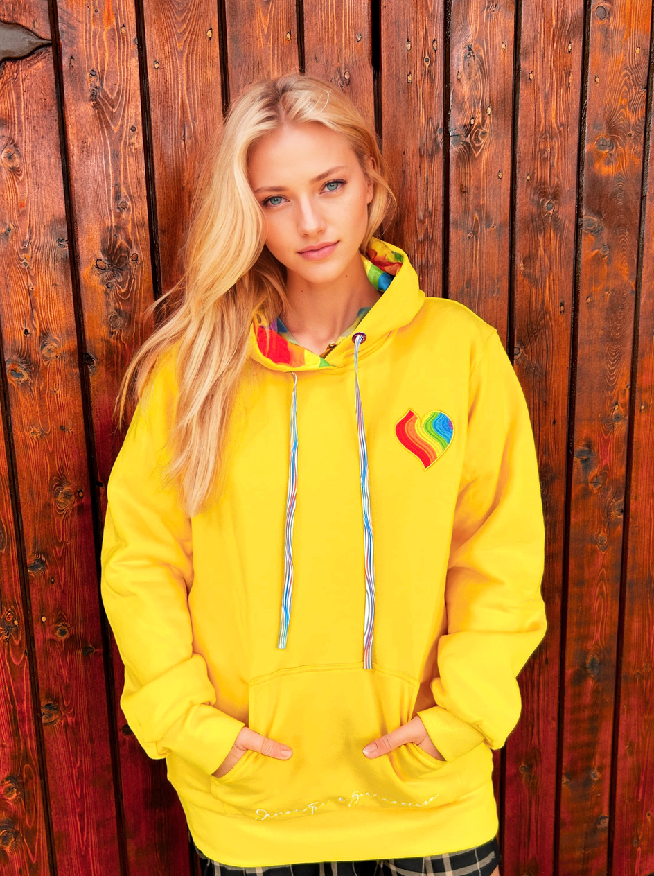 ZITRONENGELBER, VOLLSTÄNDIG GEFÜTTERTER HOODIE FÜR ERWACHSENE