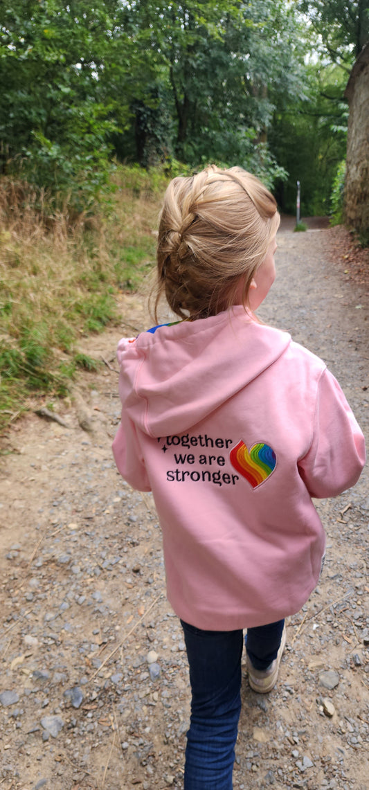 Kids Elephan-Care Hoodie Dust Pink