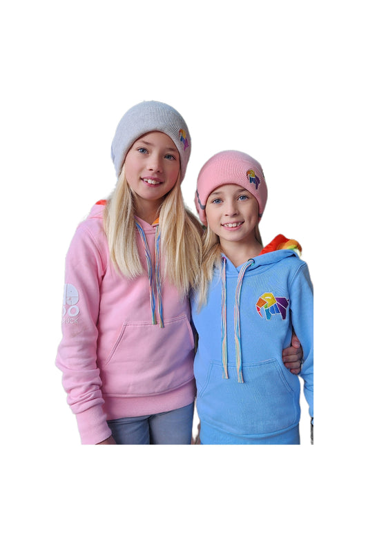 Kids Elephan-Care Hoodie Dust Pink