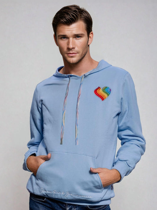 Adult Heart Hoodie Sky Blue - Together we are Stronger UG