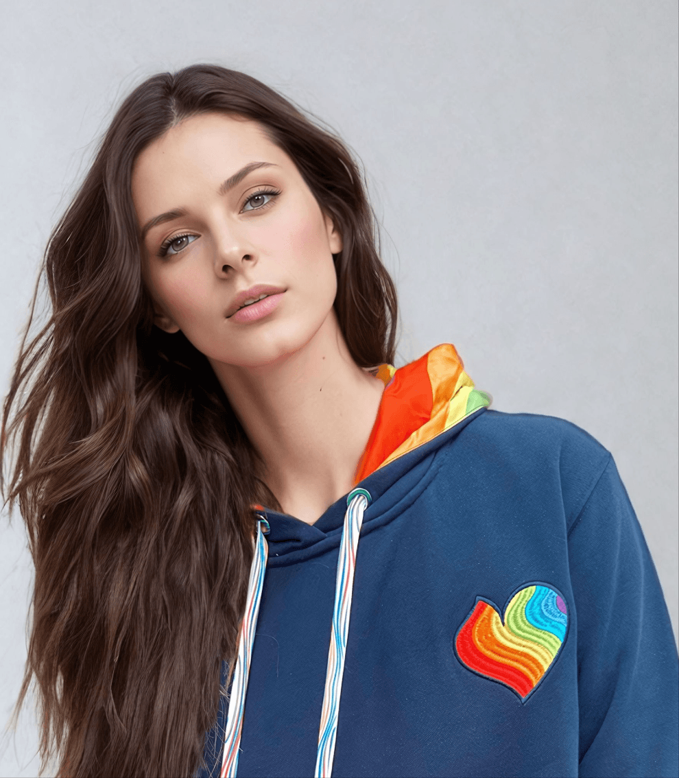 TWAS Adult Heart Hoodie Pazifikblau