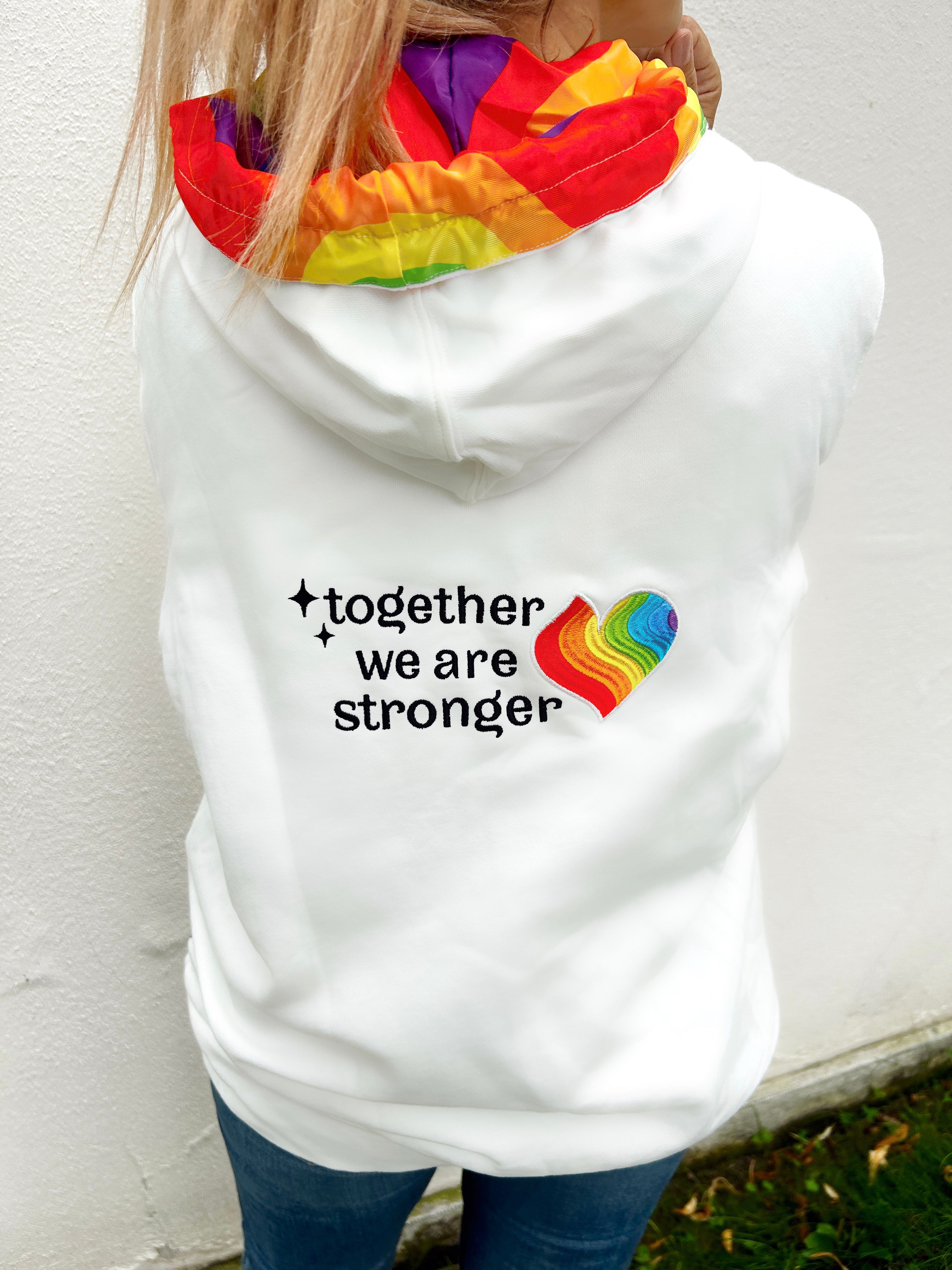 Dripping rainbow outlet hoodie