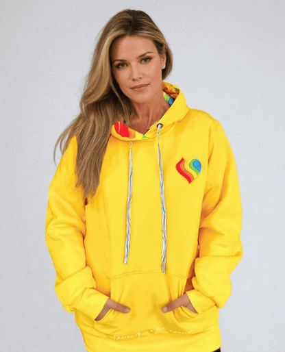 SUDADERA CON CAPUCHA AMARILLA LIMÓN PARA ADULTOS