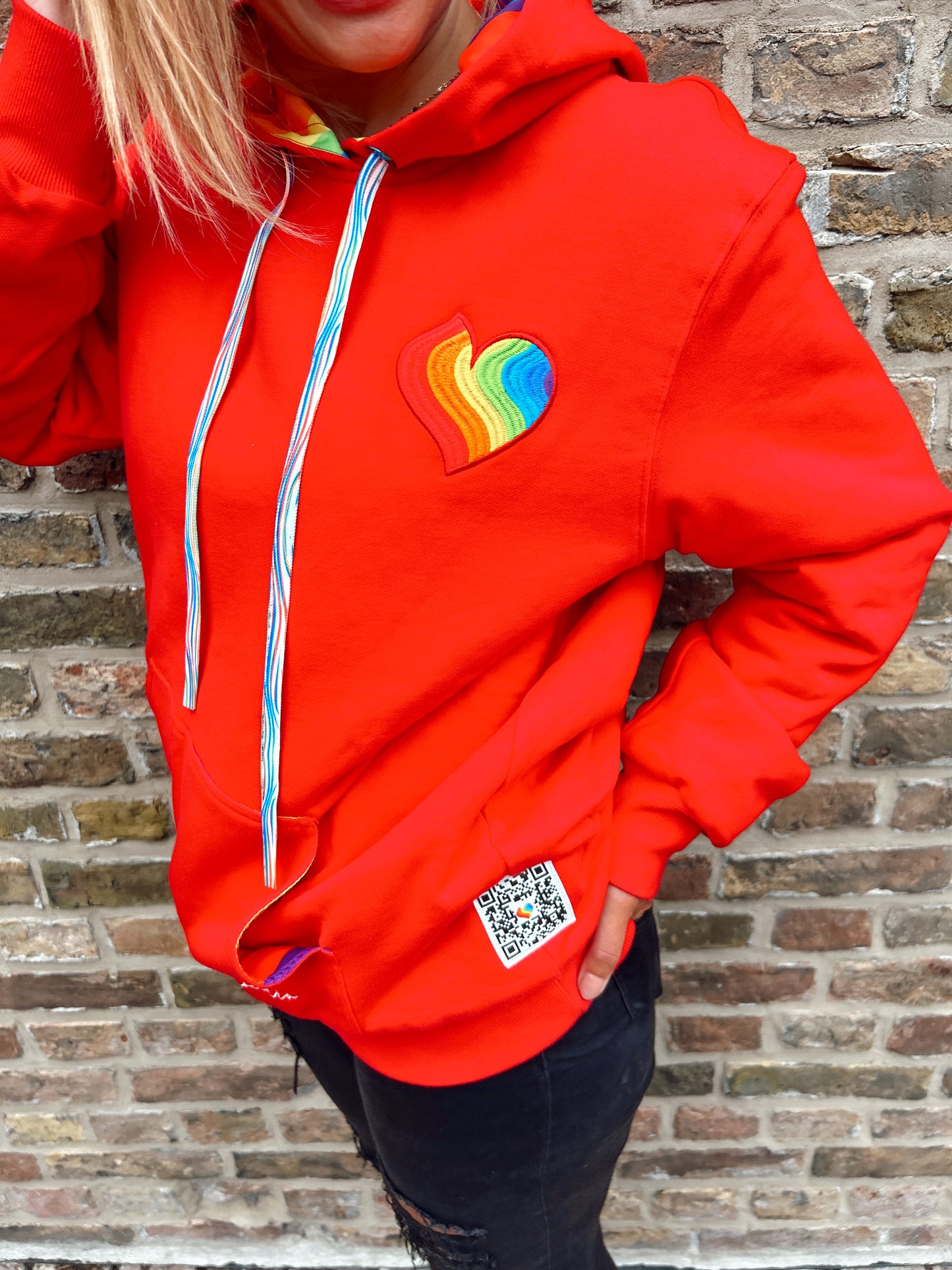 TWAS Adult Heart Hoodie Candy Red