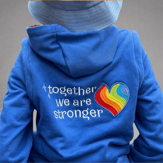 Adult Elephan-Care Hoodie Electric Blue - Together we are Stronger UG